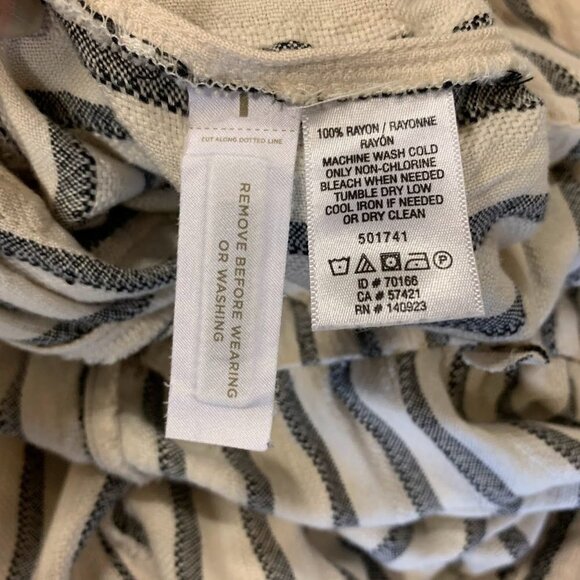 Lou & Grey Women's Striped Rayon Relaxed Short Sleeve Romper Size XS - Picture 8 of 14